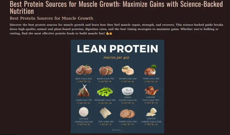 Best Protein Sources