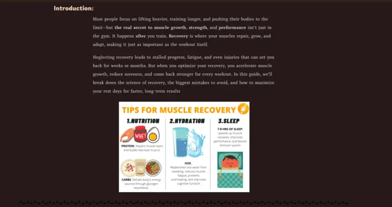 Tips For Muscle Recovery